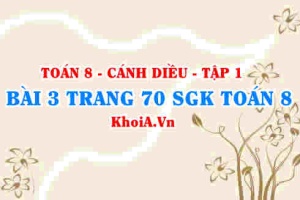 Bài 3 trang 70 SGK Toán 8 tập 1 Cánh Diều